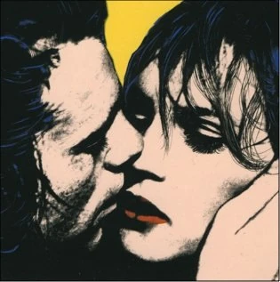 Poster for Eddie and Suzanne: drawn close-up of a kissing couple